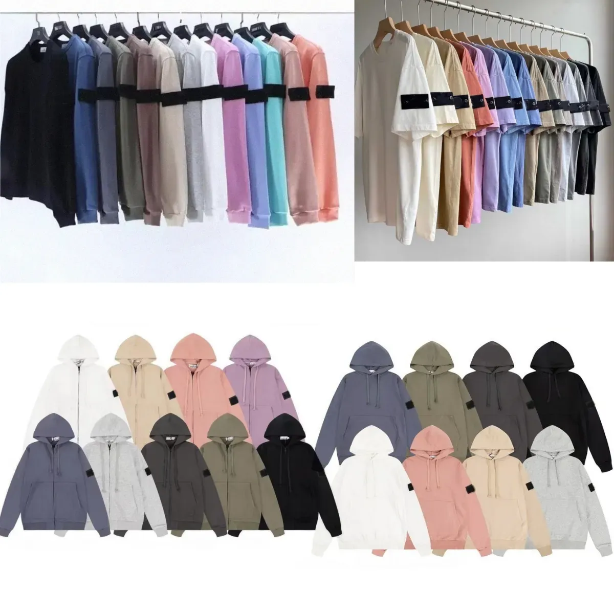 Wholesale Designer Stone Island Mens Hoodies High Quality Cotton