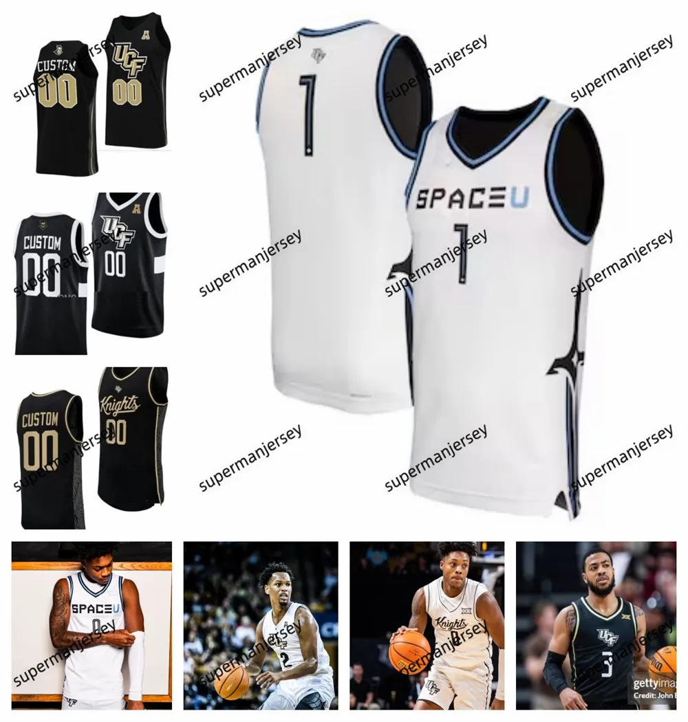 Save Big on Bulk UCF Knights Jersey UCF Knights Basketball Jersey Mens  Polyester Breathable Quick Dry College Jersey S 4XL Black White Alternate 