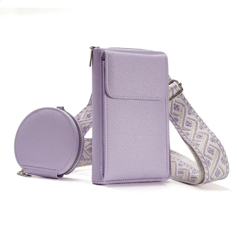 Sac Bandoulière Portefeuille Téléphone Paulo Serini - Gris Clair Simili Cuir - Neuf Avec Étiquettes