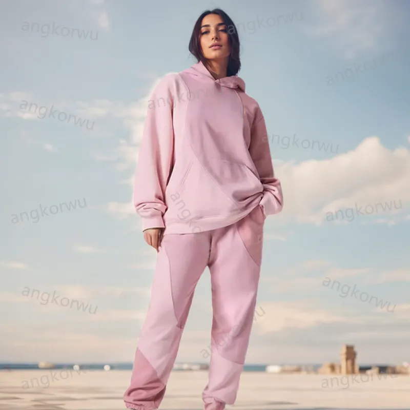 Women's Colorblock Yoga Set Designer Hoodies Jogger Sweatpants, Relaxed  Fit for Studio Street