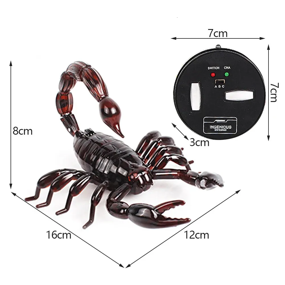 Tipmant Simulación RC Escorpión Control Remoto Vehículo Animal Vehículo Eléctrico de Miedo Broma Juguete Halloween Niños Regalo de cumpleaños Tipmant Simulación RC Escorpión Control Remoto Vehículo Animal Vehículo Eléctrico de Miedo Broma Juguete Halloween Niños Regalo de cumpleaños