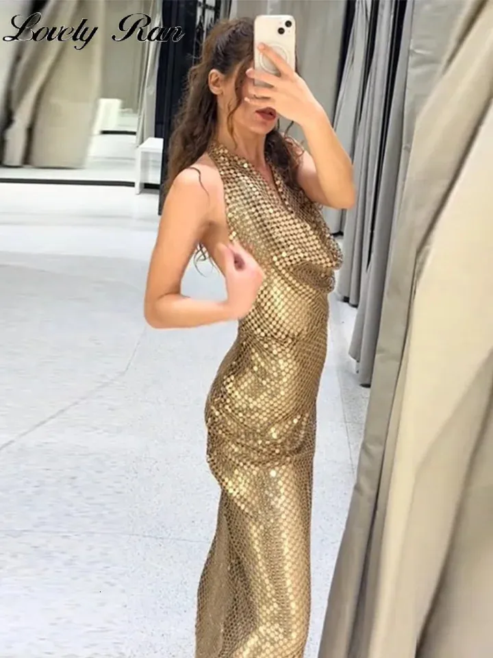 Pqrty Womens Sequin Maxi Dress Ultra Thin Backless V Neck Sleeveless  Evening Party Dress From Zara05, $42.83 | DHgate.Com