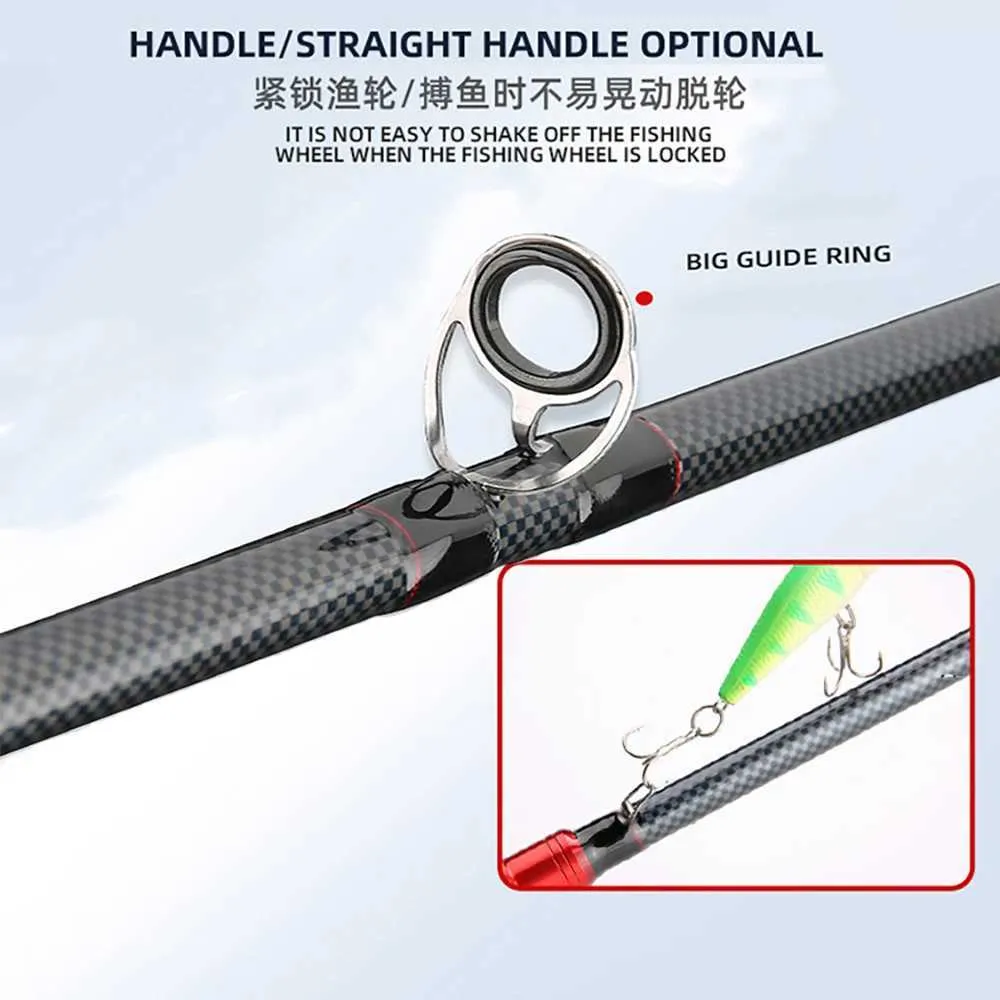 XJ 1.8m/1.65m Carbon Fiber Fishing Rods 5g 25g From Keshanue1