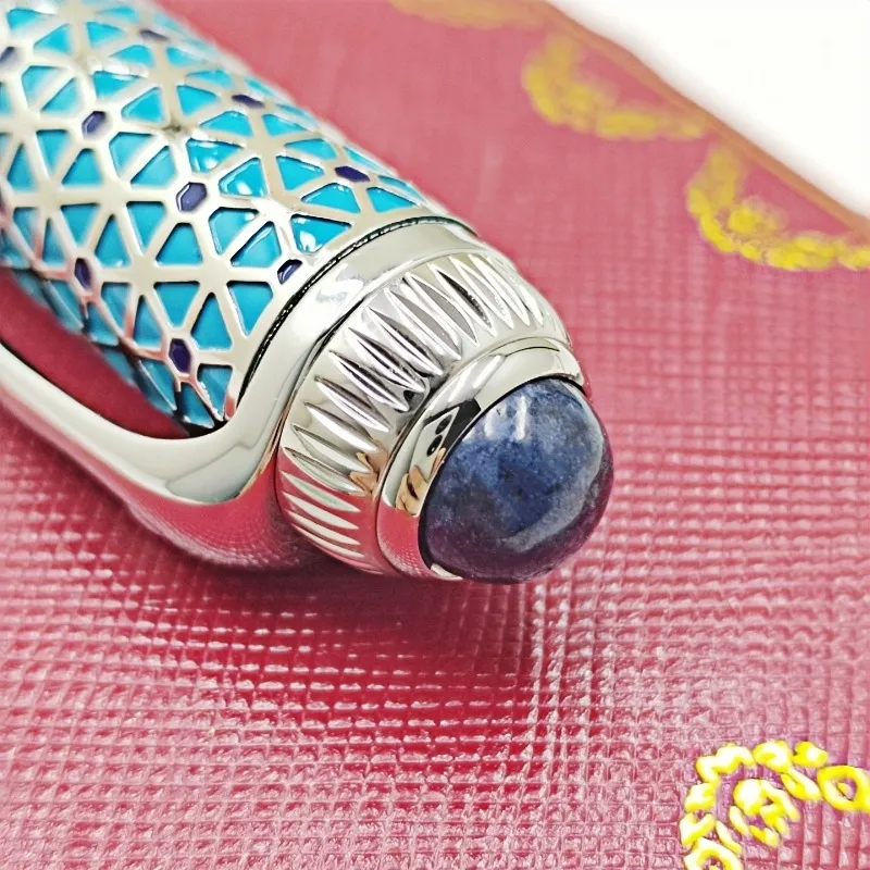 Luxury Ca Ballpoint Pens   Cyan Ink Triangular Design... 