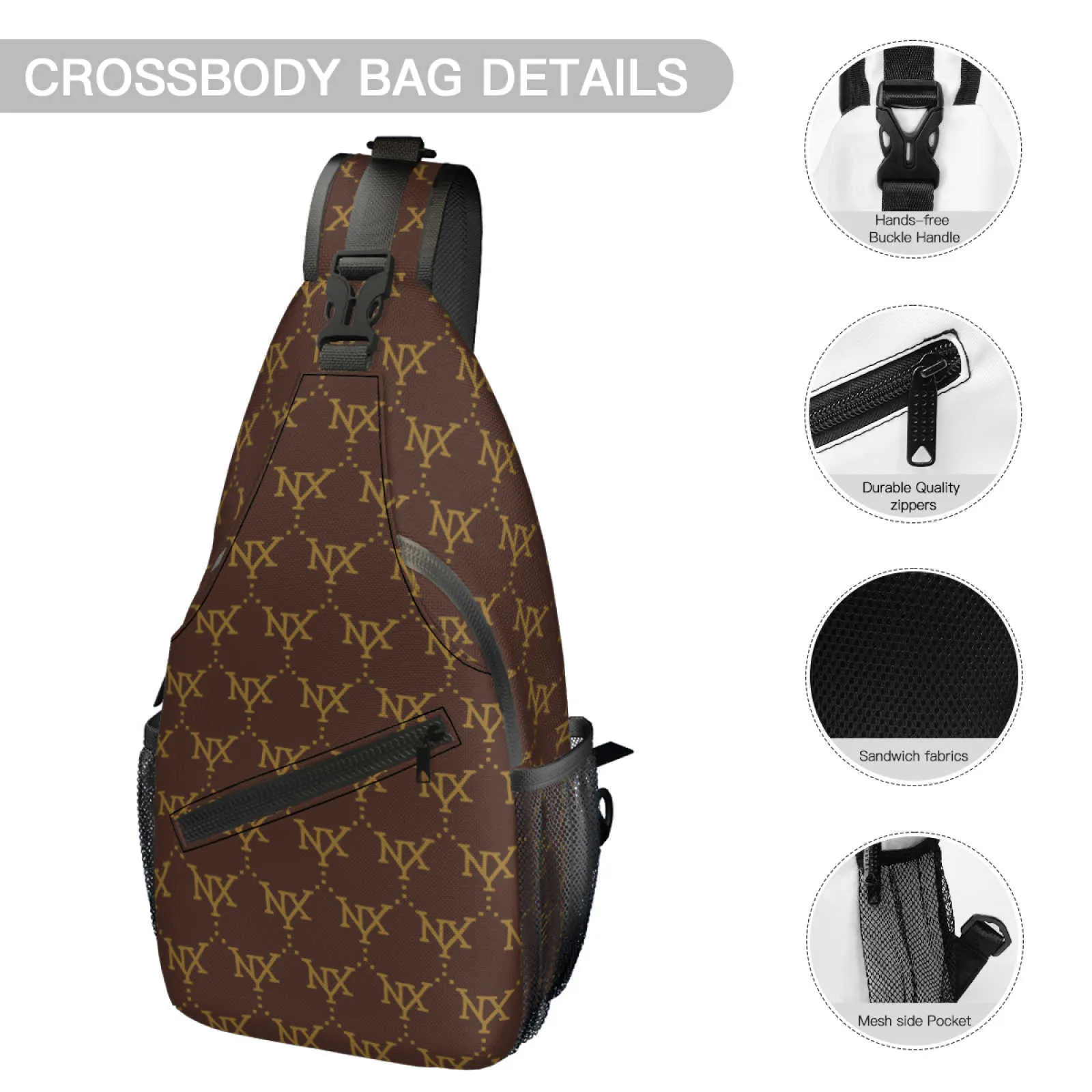 TOADDMOS Leuke Aangepaste Gedrukte Crossbody Purse Bags