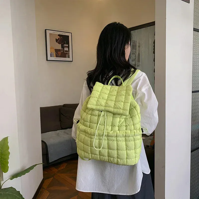 Square Puffer Quilted Mini Backpack for Men and Women with  display picture 1
