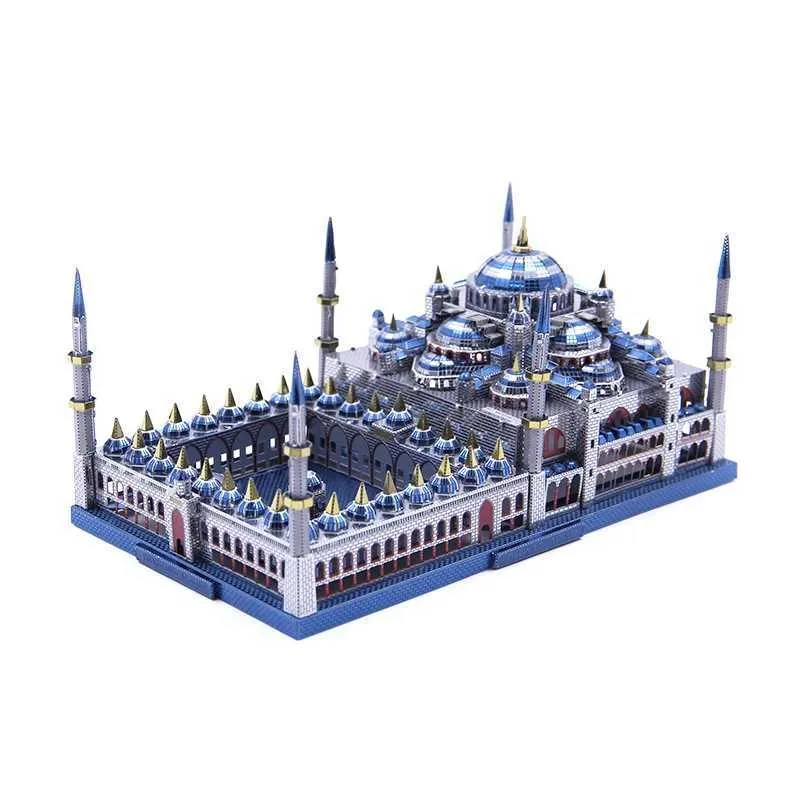 Blue Mosque 3D Metal Puzzle - DIY Laser Cut Model Building Kit for ...