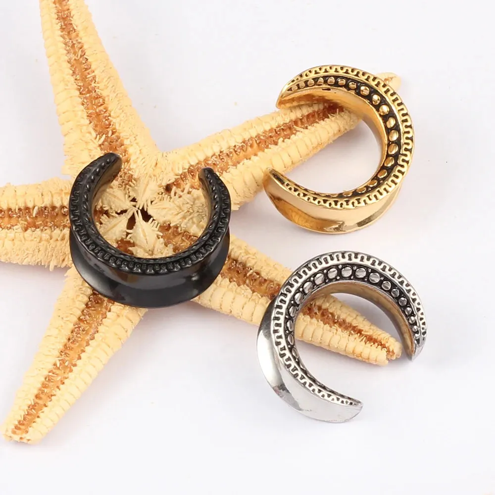 10 pezzi lotto di tappi per le orecchie e tunnel in acciaio inossidabile 316L, piercing per orecchini, dilatatori, gioielli per il corpo 241217_voghion.com