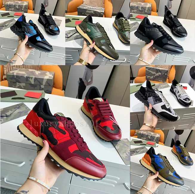 Camouflage Sneakers Men Women Shoes Designer Trainers Rivet