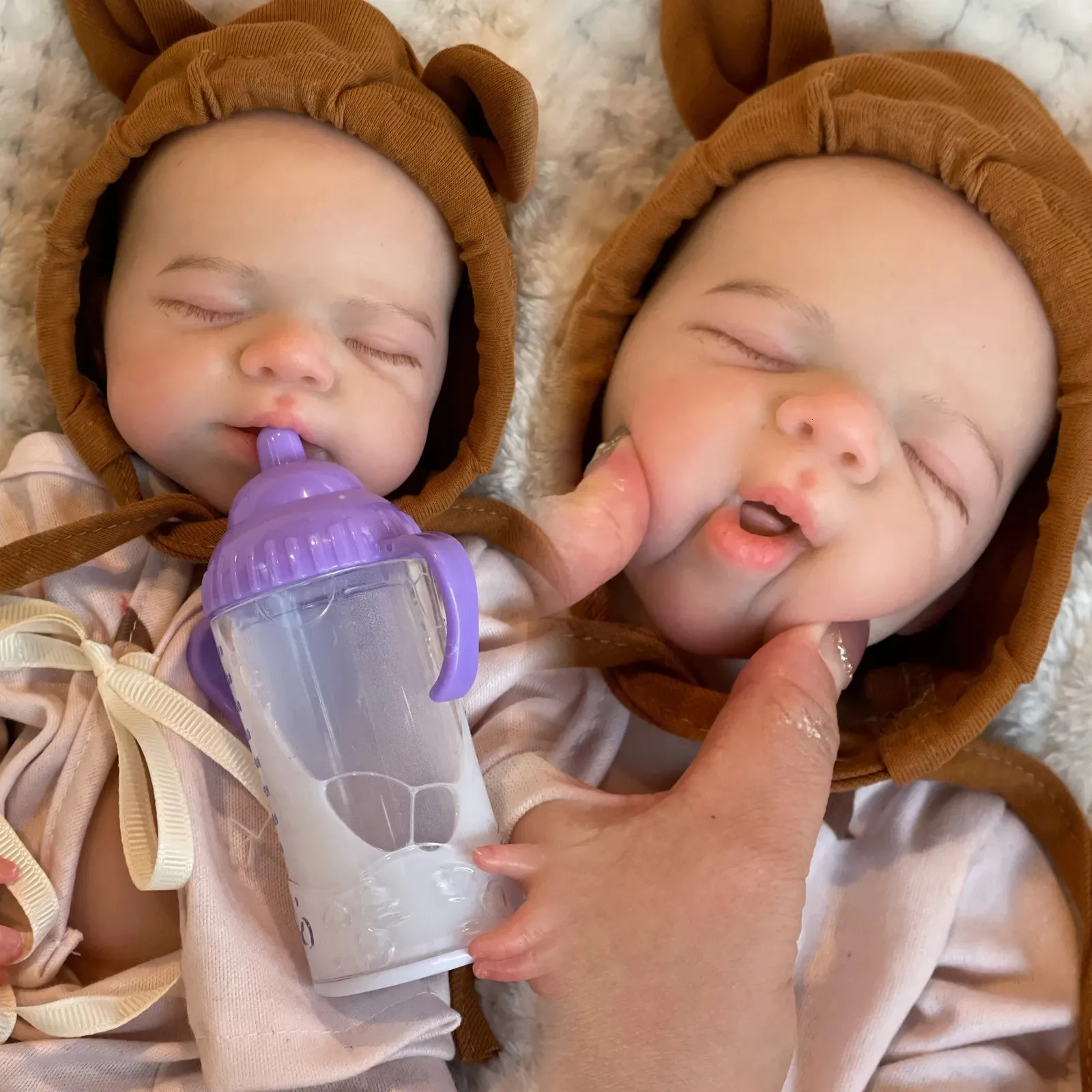 Sleeping Reborn Baby Dolls Mouth Open Relax Love Reborn Baby Dolls