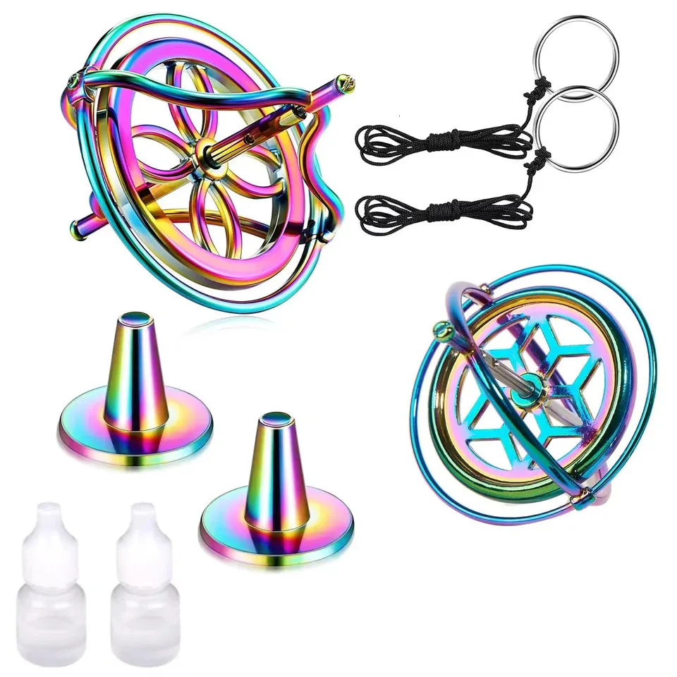 Lankater – Gyroscope Métallique Anti-gravité, 10,4 Cm, Jouet éducatif Déstressant, Rotation Variée, Dès 8 Ans
