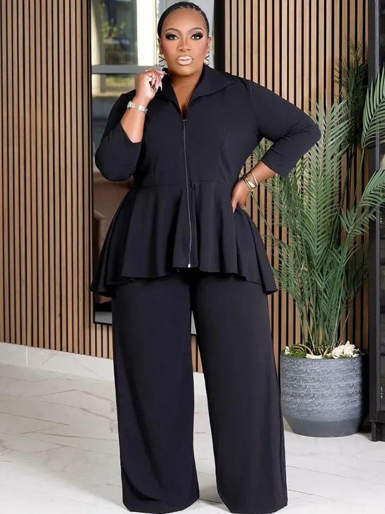 Save Big on Bulk Women's Plus Size Piece Sets Plus Size Two Piece Sets  Women's Summer Suit, Relaxed Fit Top And Pants Outfit, Comfortable Spring 