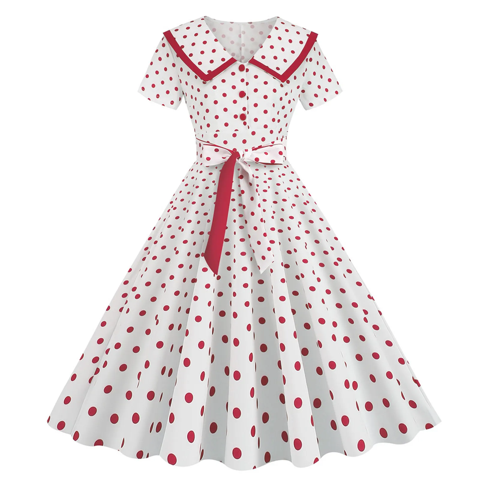 Summer Retro Rockabilly Dress For Women Casual... From Dh2958055, $32.8 In  Bulk | DHgate.Com