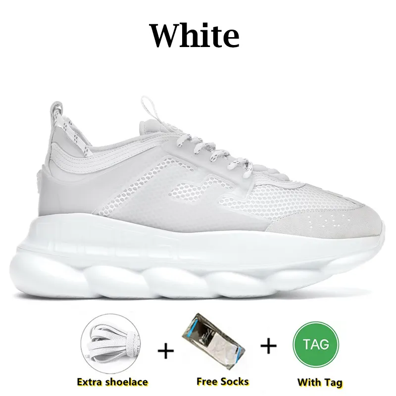 Chain Designer Reaction men women shoes Dress Rubber Suede Triple Black White Gold Red Brown Orange Blue fashion mens casual trainers platform sneakers 36-45