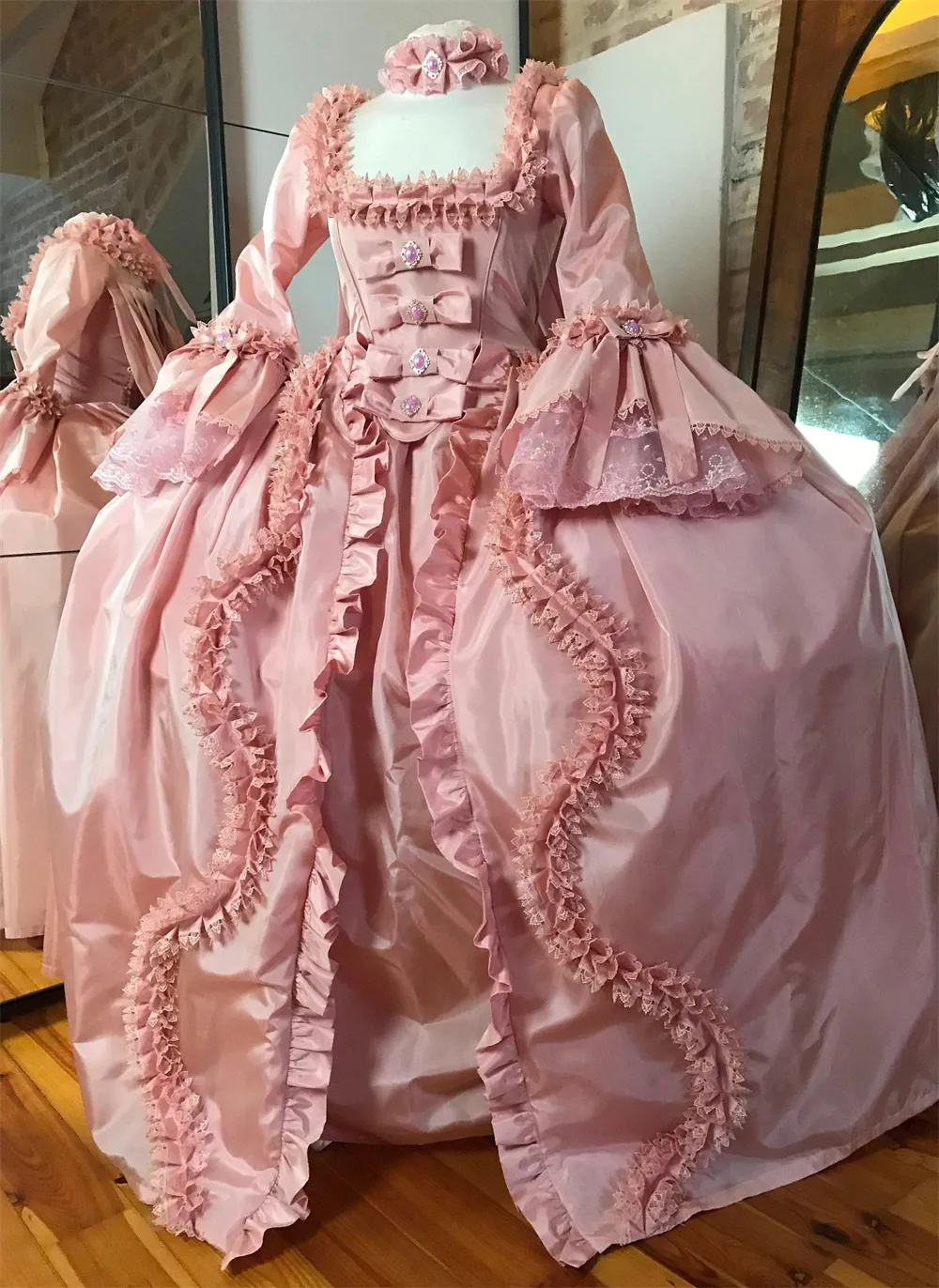 Pink 18th Century Style Dress Rococo Ball Gown, Marie Antoinette
