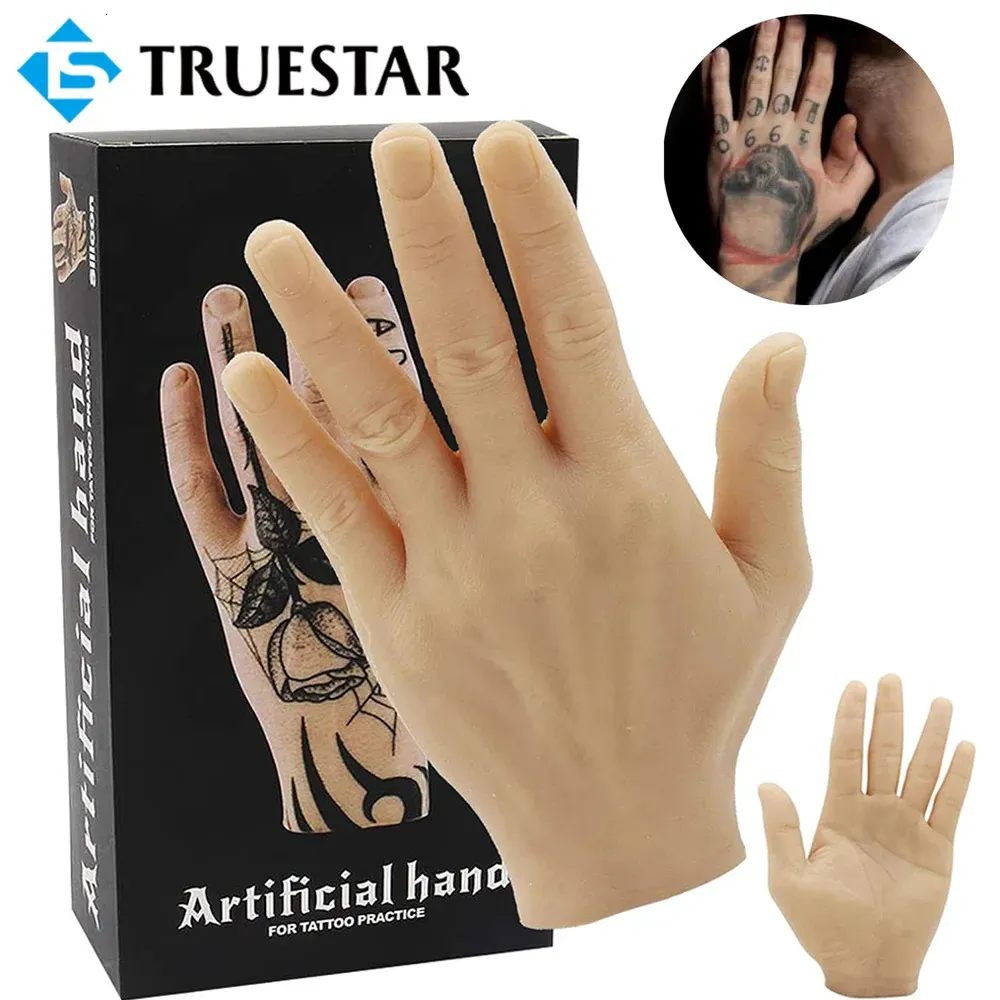 Realistic 3D Silicone Tattoo Practice Hand - Soft Fake Skin for ...