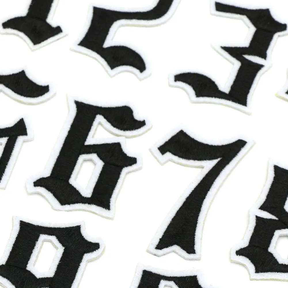 Black Gothic Font Sew-On Patch for Clothes Hats Bags 2.17 in 55 mm ...
