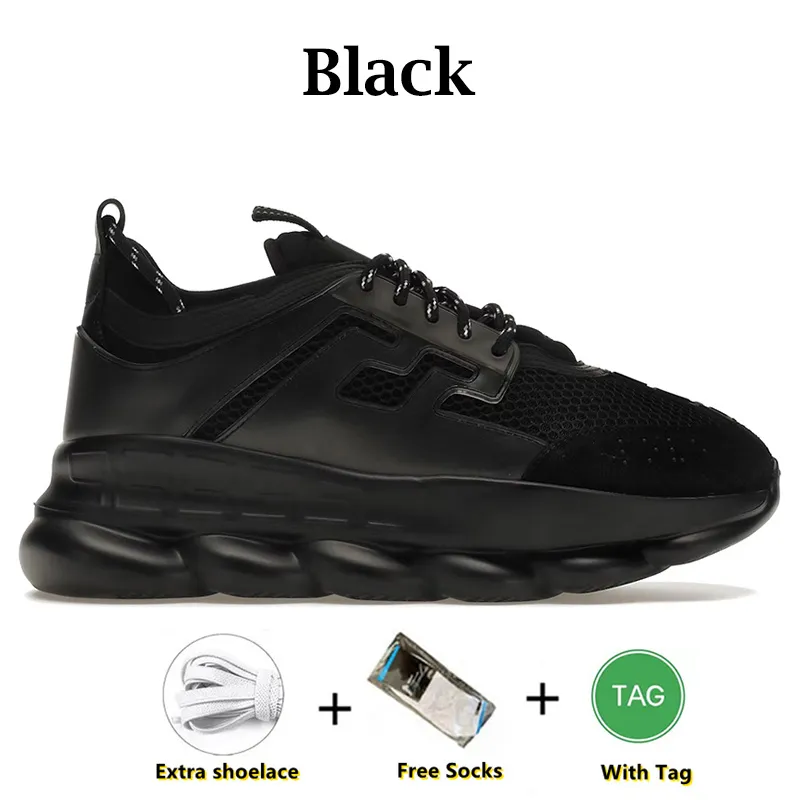 Chain Designer Reaction men women shoes Dress Rubber Suede Triple Black White Gold Red Brown Orange Blue fashion mens casual trainers platform sneakers 36-45