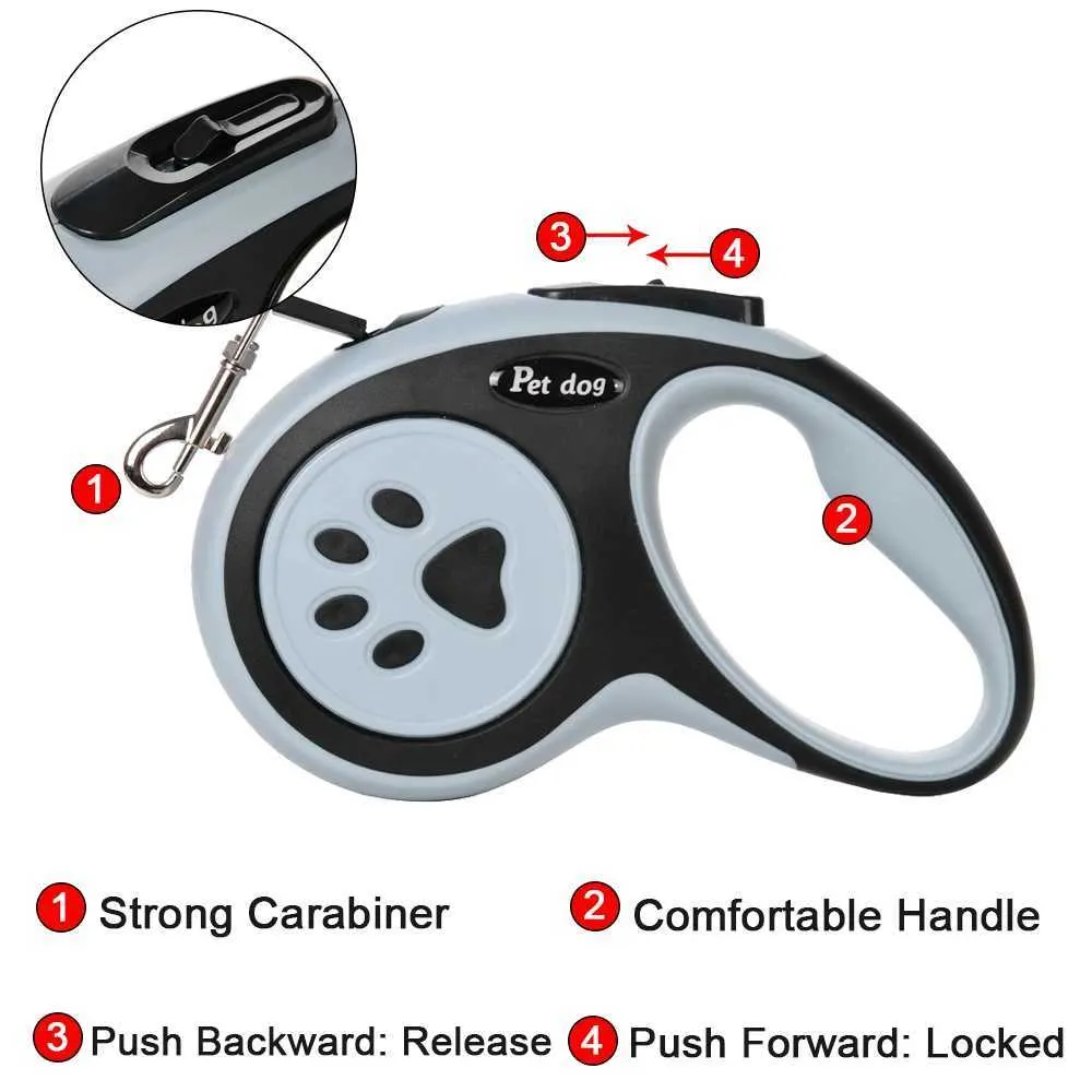 3M 5M Guinzaglio Per Cani Durevole In Nylon Per Gatti Estensione