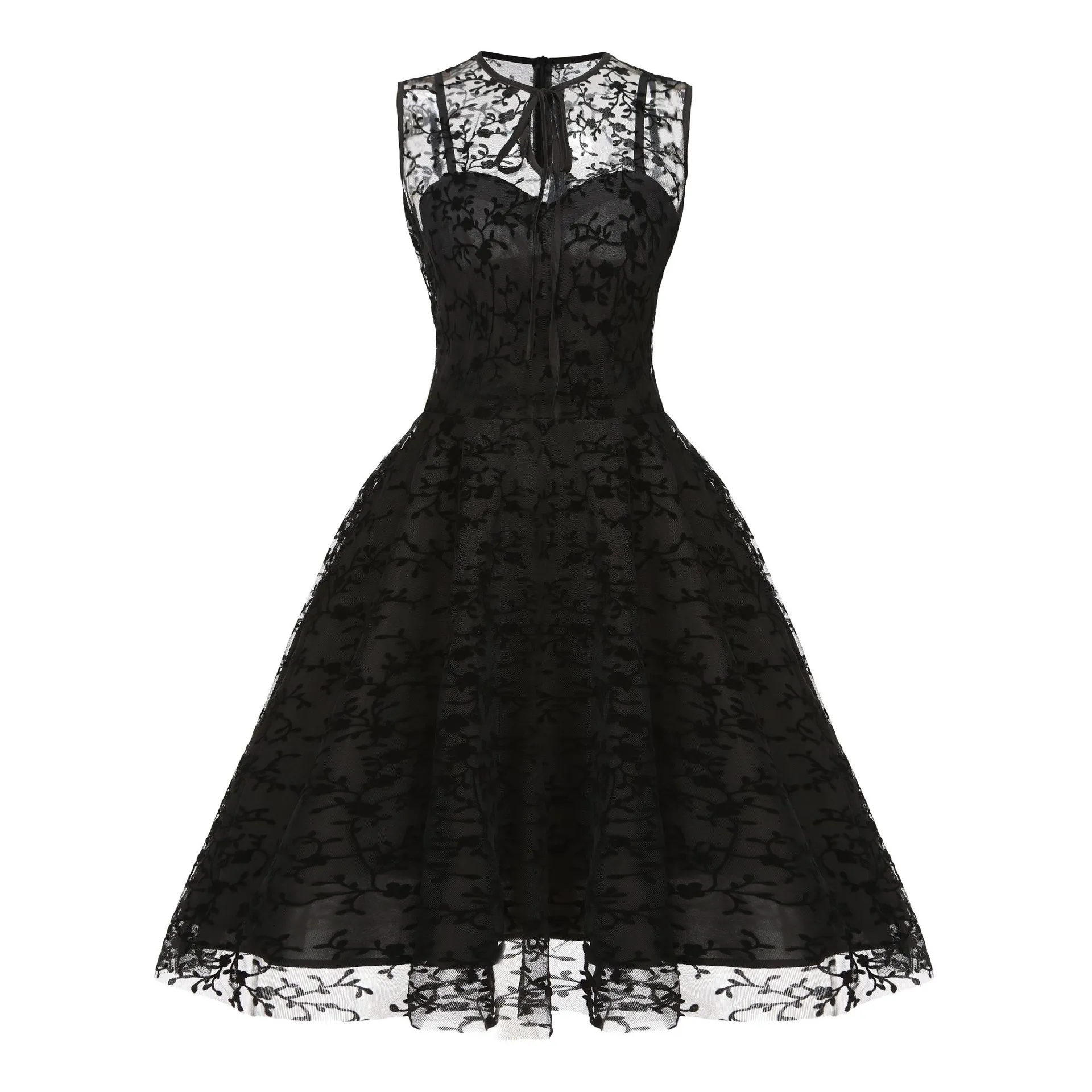 Embroidered Knee-Length Sleeveless Short Prom Dress with Zipper Closure in  Polyester from Dhgate Basic & Casual Dresses - price 21.81