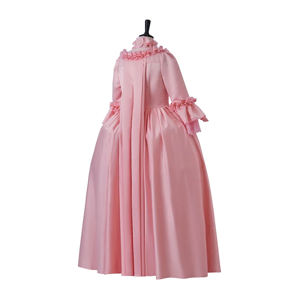 pink 18th century dress 18th Century French Queen Marie Antoinette Costume Reenactment Rococo Pink Dress