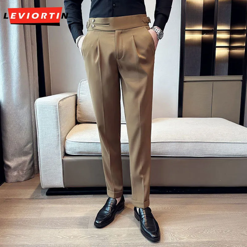 LEVIORTIN Mens Slim Fit Flat Front Suit Pants ... From Uledemode_official,  $31.1 | DHgate.Com