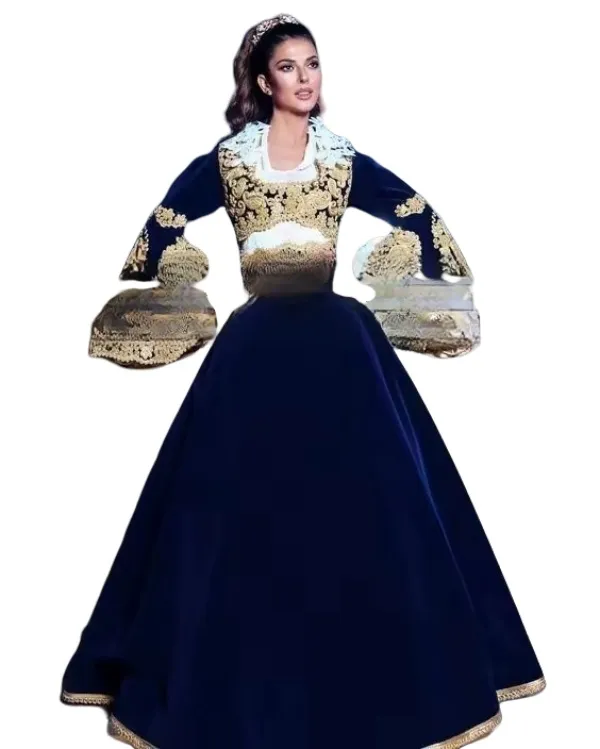 navy blue and gold prom dress Colette CL5105 Prom Dress - Red main image 0