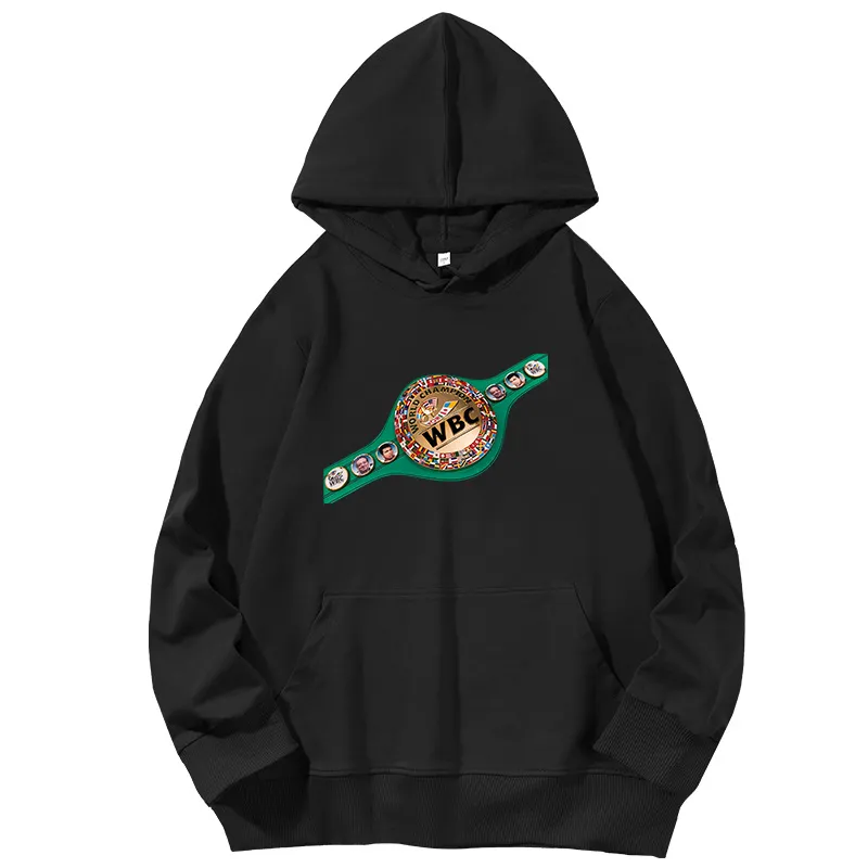 Felpa Con Cappuccio Unisex Canelo Alvarez – Pugilato Stampato, Maniche Lunghe, Tasca Frontale, Nero