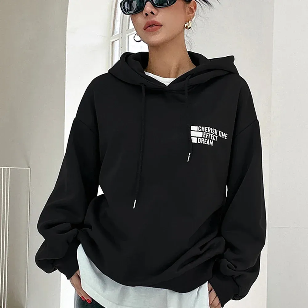 【新品】HLT Cherish Oversized Sweatshirt Womens Casual Oversized Hoodie Comfortable Warm Sweatshirt With
