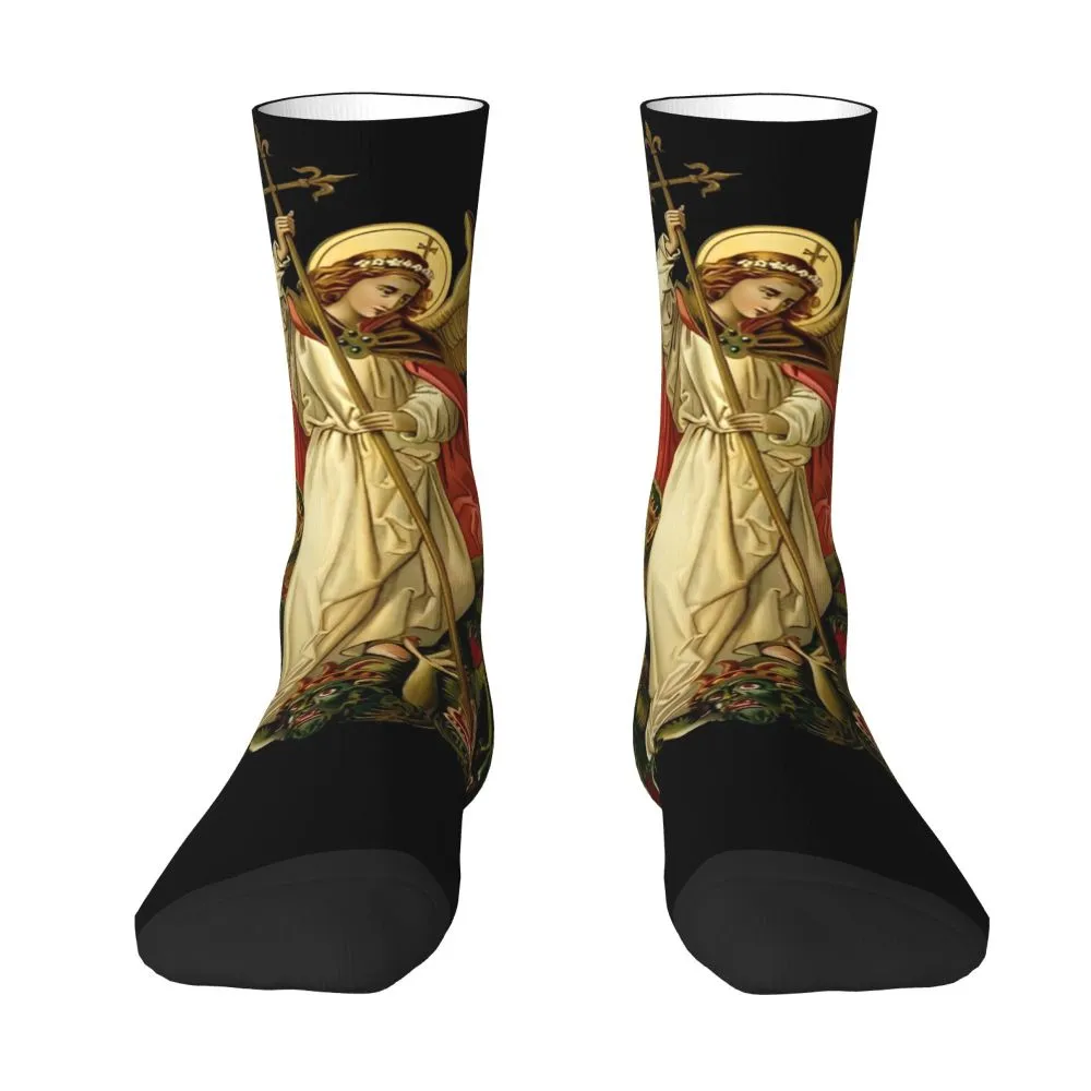 Warm Non-Slip Saint Michael Catholic Socks - Autumn Christianity for ...