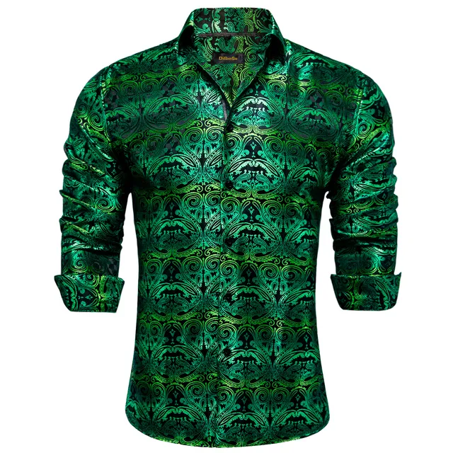 mens green paisley dress shirt Cinch Men's Turquoise/White Paisley Print Long Sleeve Button Down West main image 1
