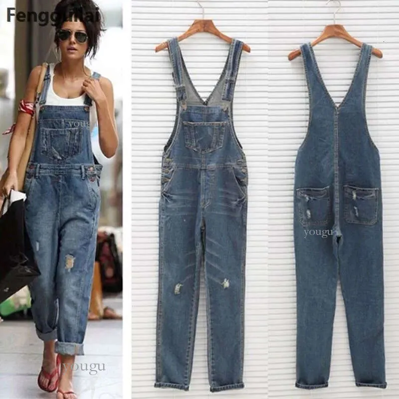 Tuta Denim Vintage Estiva Salopette Jeans Donna Vintage - Tuta Estiva Ampia In Denim Comoda Salopette Ampia Casual - 10