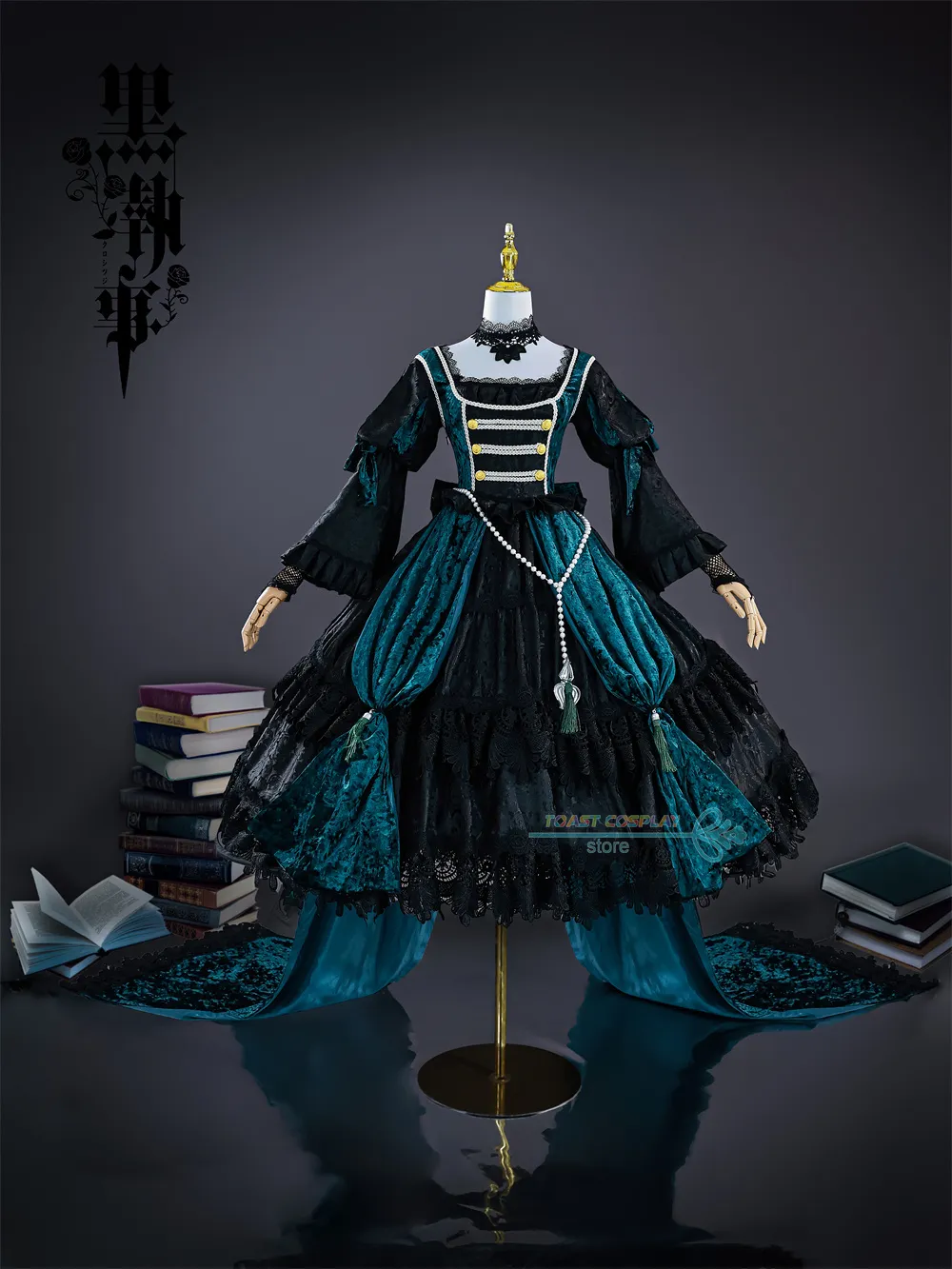 Cosplay Costume Set for Ciel Phantomhive Redbreast Black Butler with Green Lady Dress and Uniform Synthetic Material from Dhgate Others Apparel - price 100.92 Cosplay Costume Set for Ciel Phantomhive Redbreast Black Butler with Green Lady Dress and Uniform Synthetic Material from Dhgate Others Apparel - price 100.92