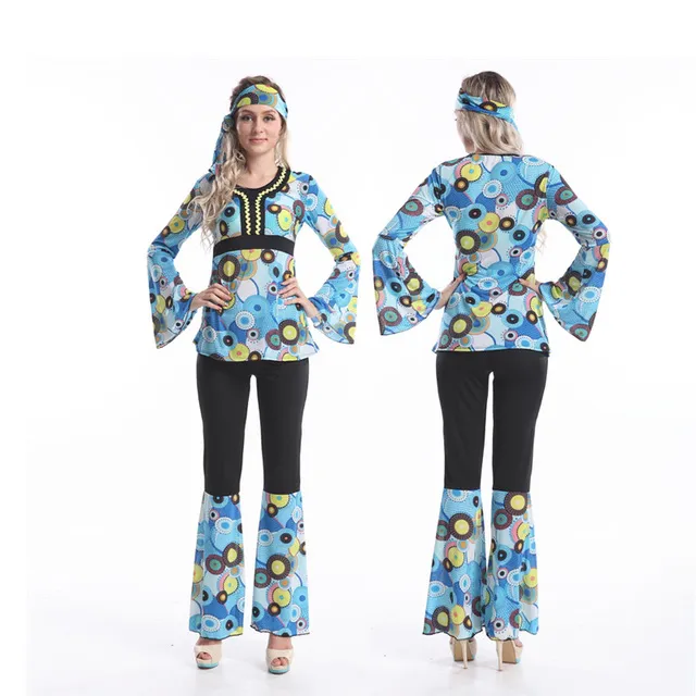 Ladies 60s 70s Retro Hippie Go Go Girl Disco Costume Fancy Dress Hen Xmas  Party Costume From Uledemode_official, $21.95 | DHgate.Com