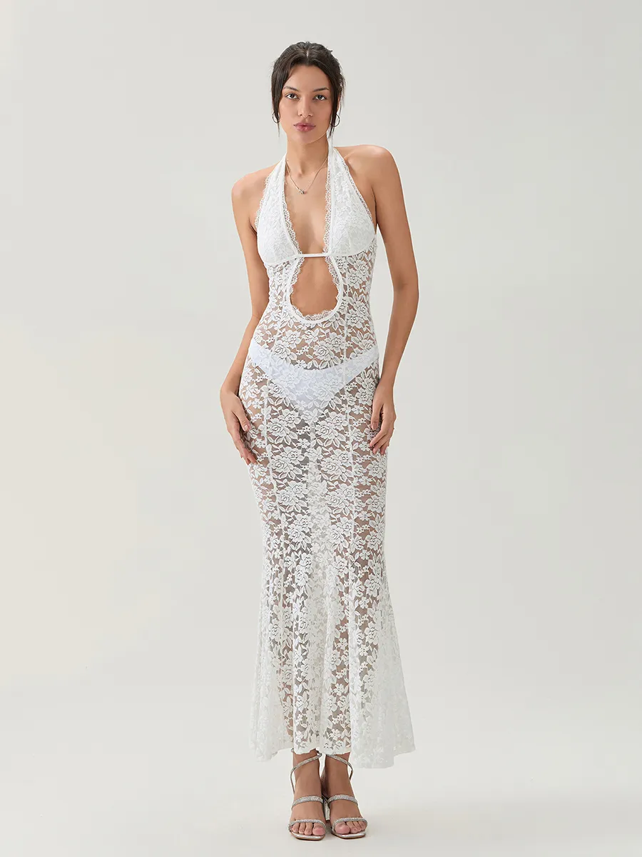 ivory wedding dresses near me Ivory V Neck Beach Wedding Dresses with Lace Appliques WD546 US0 / Custom Color main image 1