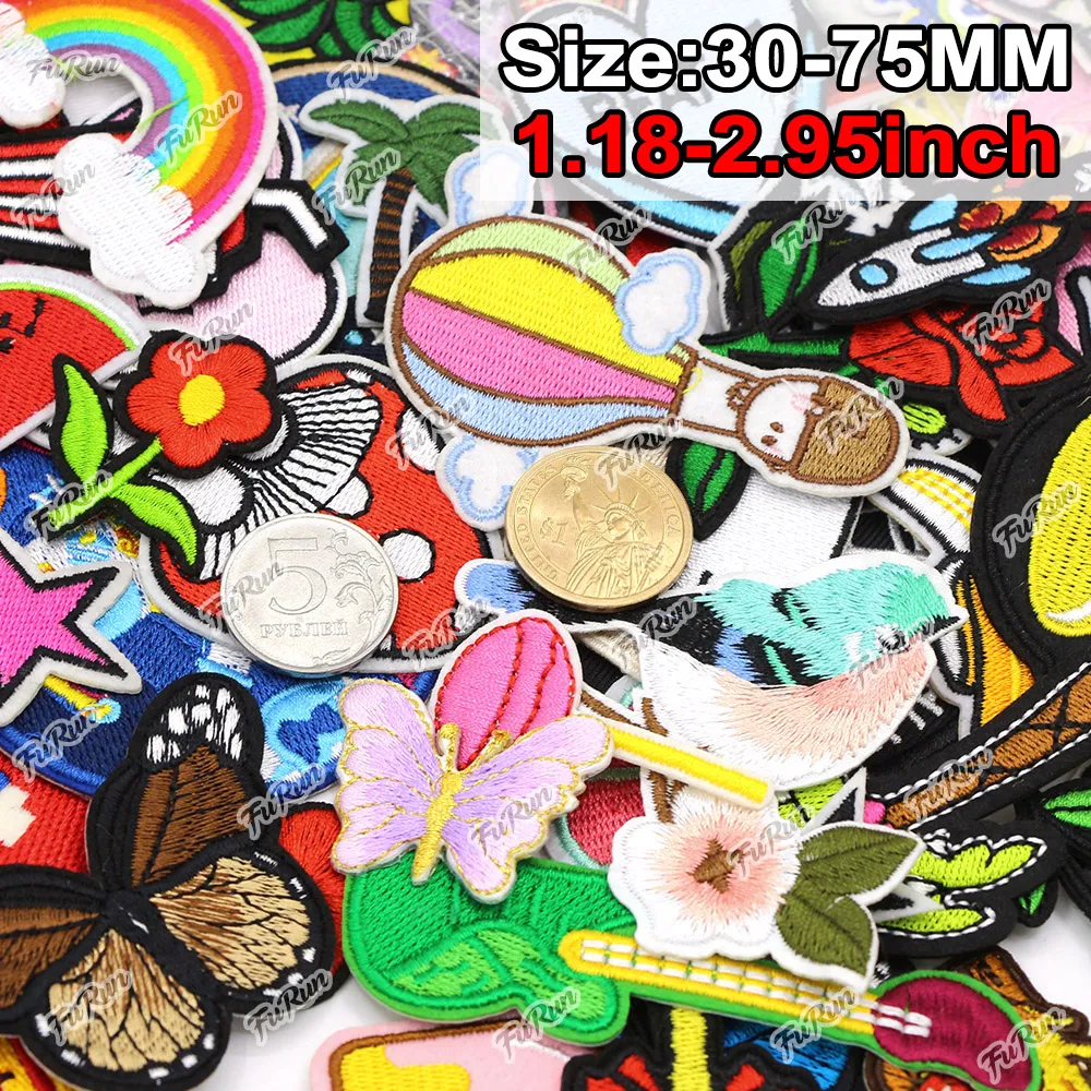 Random Assorted Embroidered Patches Set - Iron On or Sew On - Cute ...