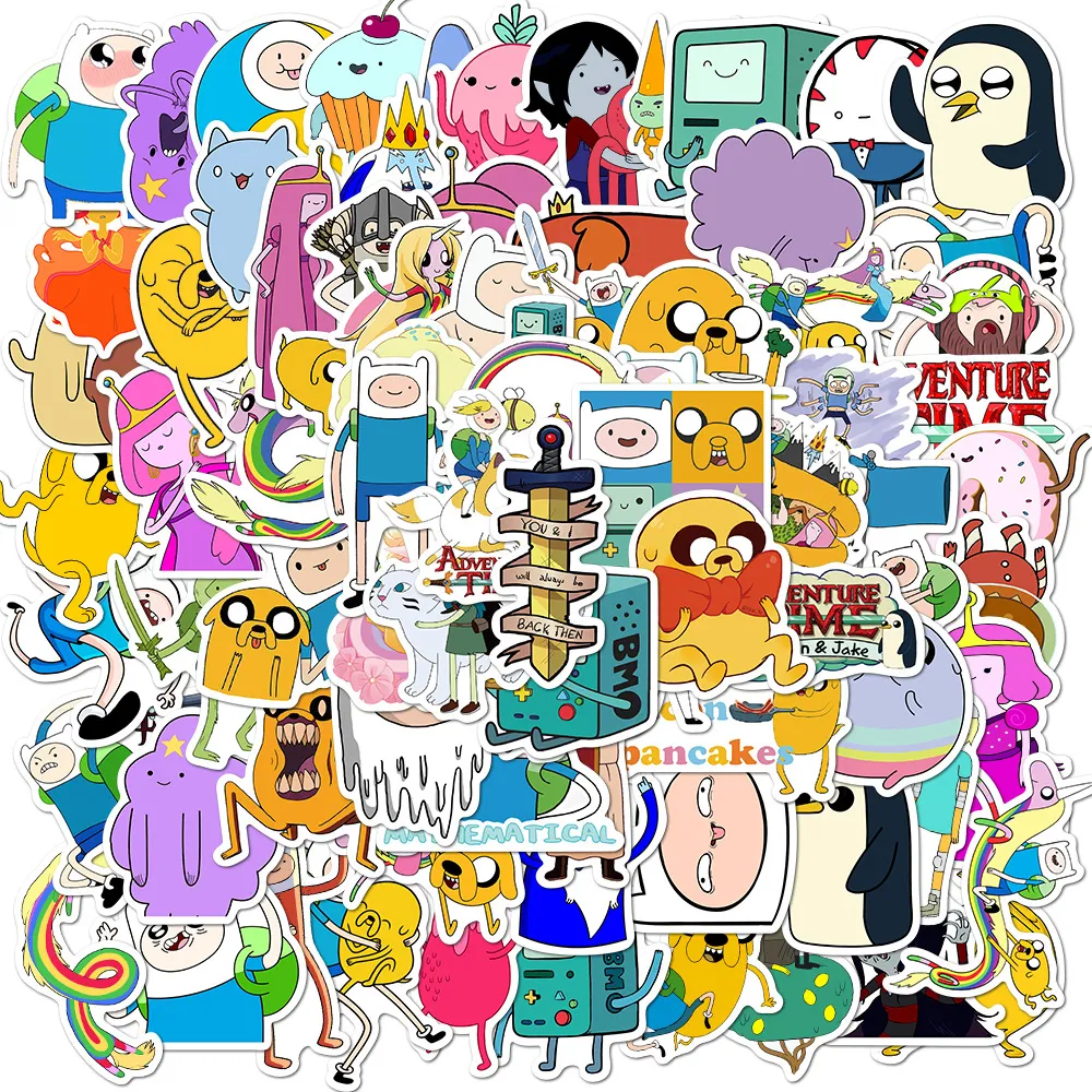 Adventure Time Stickers Waterproof Cartoon Decals For Scrapbooking ...