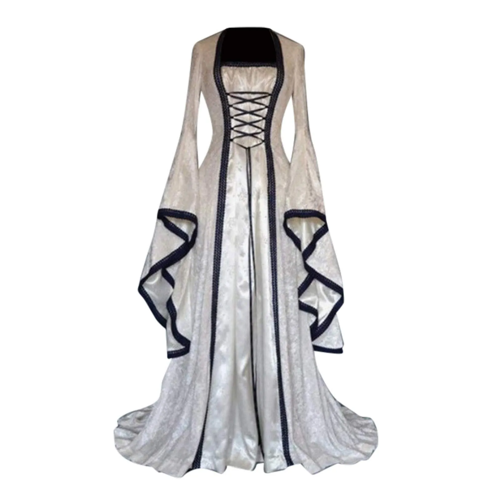 Adjustable Lace Pirate Halloween victorian dress for Women - Irish Gown Long victorian dress