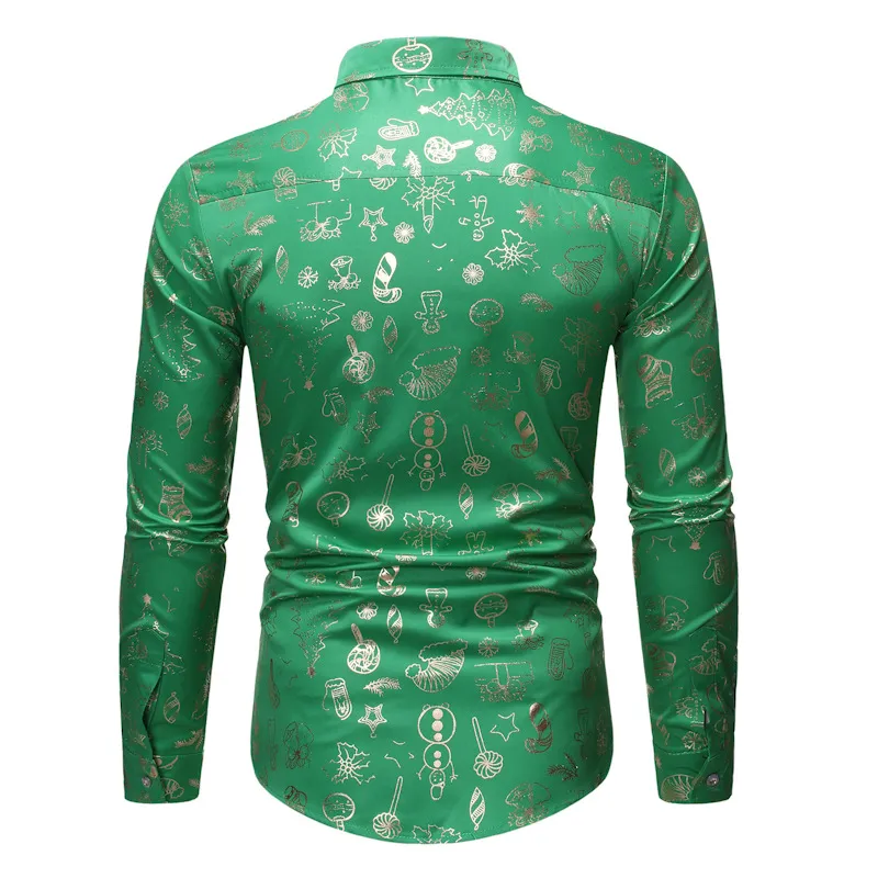 christmas green mens dress shirt OppoSuits - TreeDee
