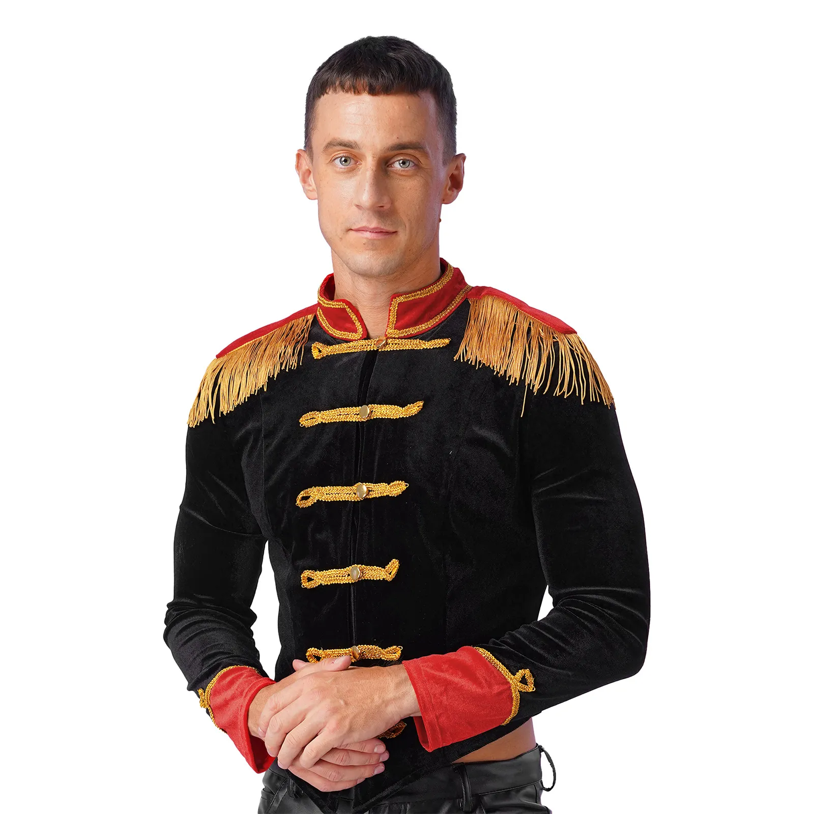 Men's Circus Ringmaster Jacket Velvet Coat with Fringed Shoulder Board for  Adult Role Play Party Fancy Dress Up from Dhgate Others Apparel - price  20.46