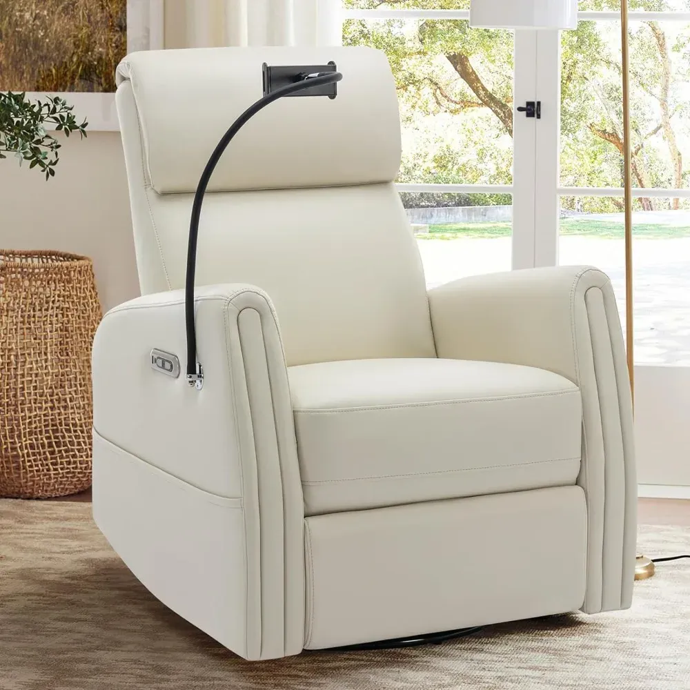 270° Swivel Glider Recliner: Ultimate Comfort with Device Holders  Rocking Reclining Swivel Chair Shop Now! - Main Image