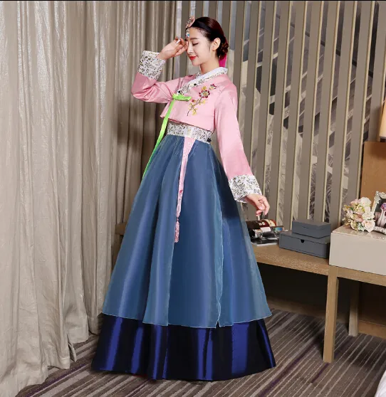 korean classic dress Women Korean Hanbok Dress Elegant Traditional Korea Hanbok Folk Stage Costume
