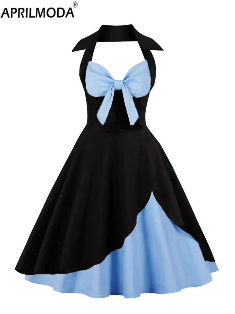 Vintage Straight Halter 80s Prom Dress with V-Neck, Pin-up Back, and Elegant Ruffle Detail