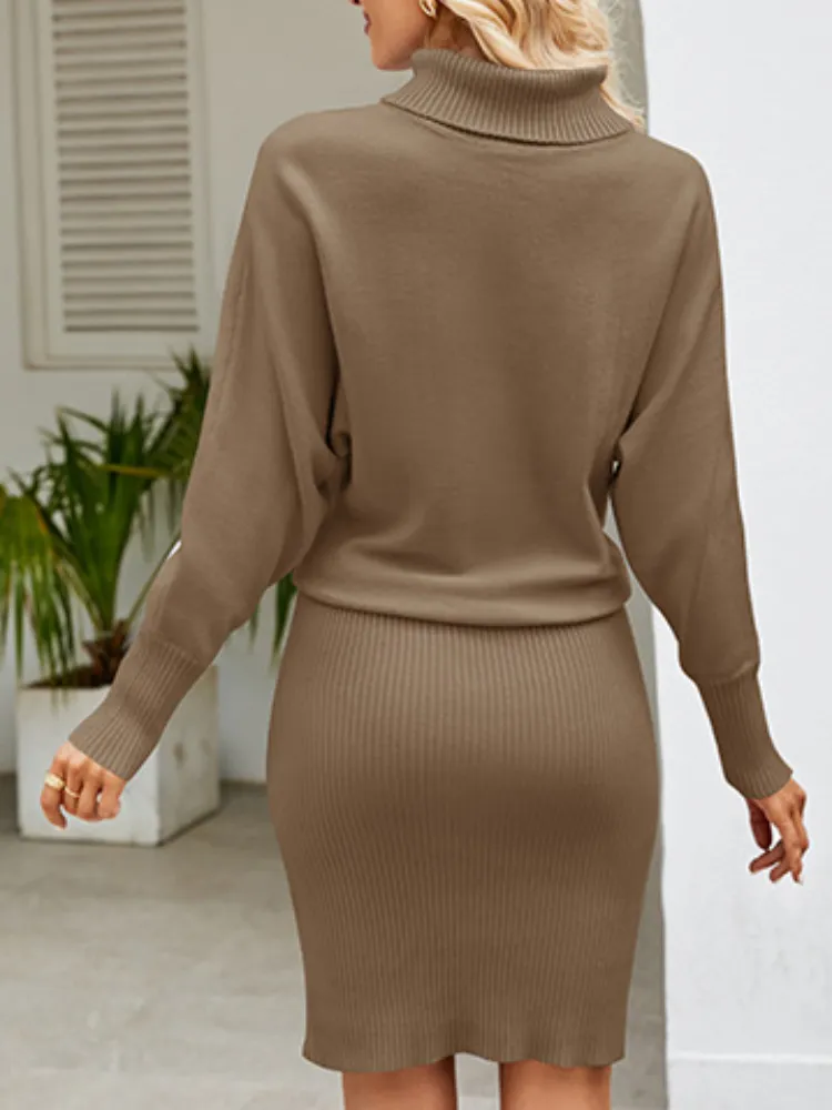 Womens Turtleneck Sweater Dress Solid Color Long... From Dh2958055, $20.06  In Bulk | DHgate.Com