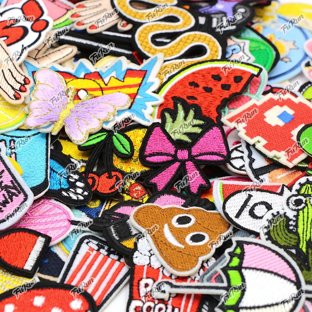 Random Assorted Embroidered Patches Set - Iron On or Sew On - Cute ...
