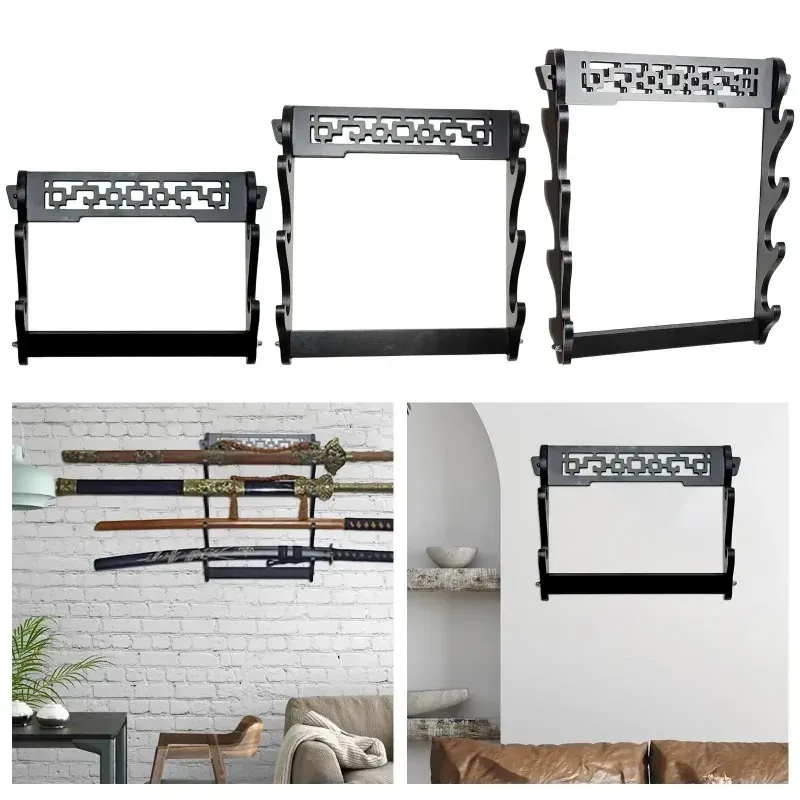 Sabre Sword Wall Racks Wall Katana Sword Stand Wooden Display Rack Organizer For Sabre ...