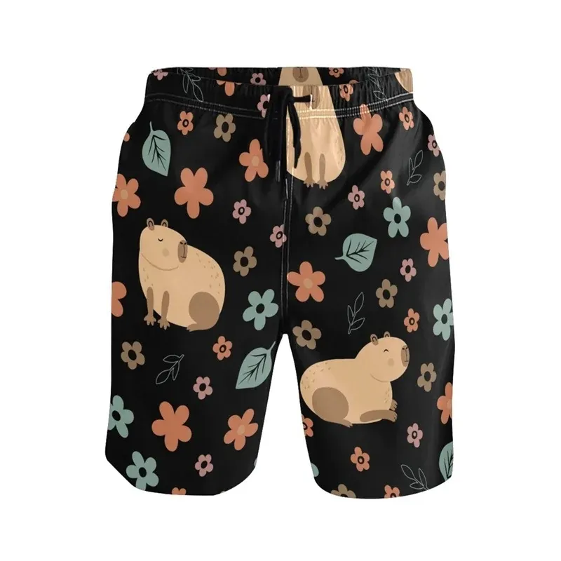 Capybara Swim Trunks For Uomini Stampa 3D Simpatico Fumetto