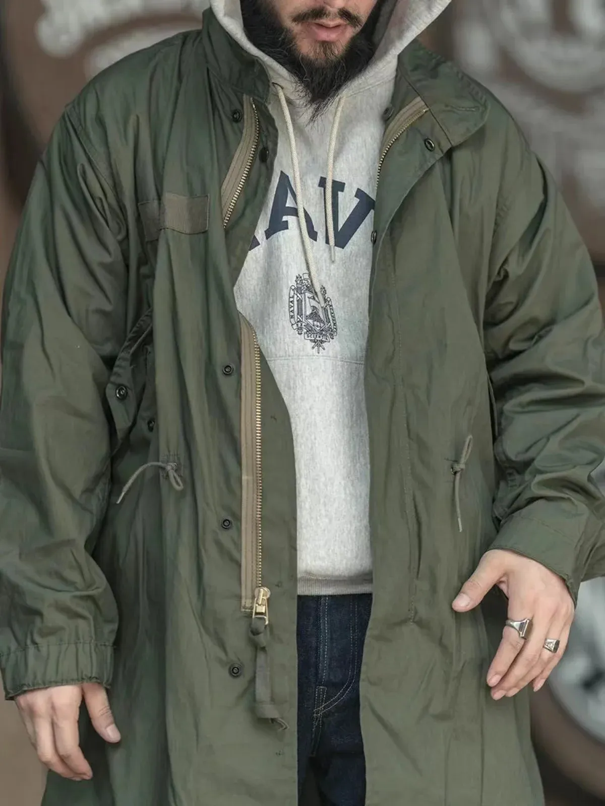 Men's Rugged M1965 Fishtail Parka Shell, Oxford Fabric, X Long Length ...