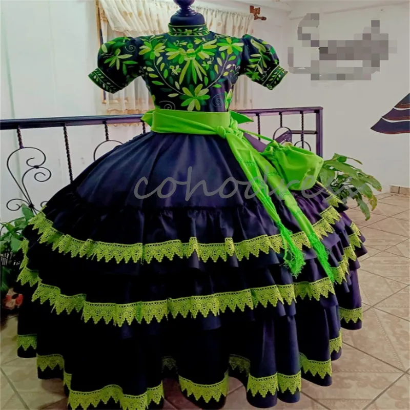 mexican inspired embroidered dress Fernanda Floral Dress main image 1