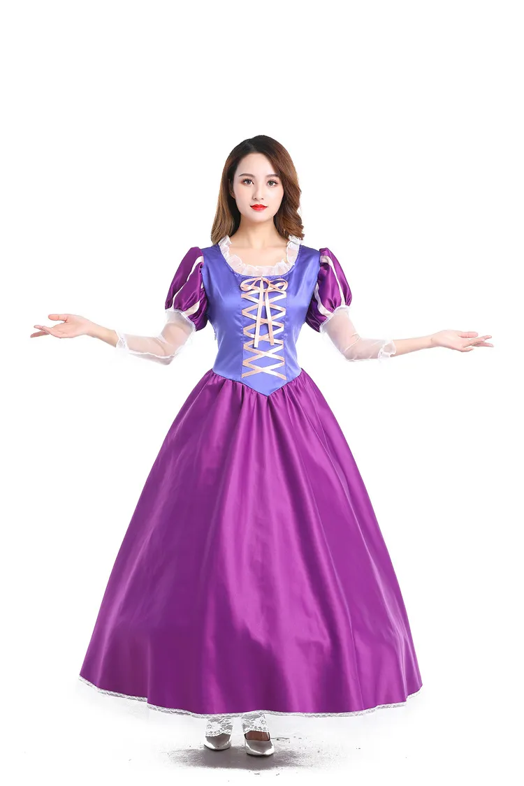 open lace back dress Disney Princess Toddler Girl Rapunzel Ruffled Longsleeves Tulle Dress main image 1